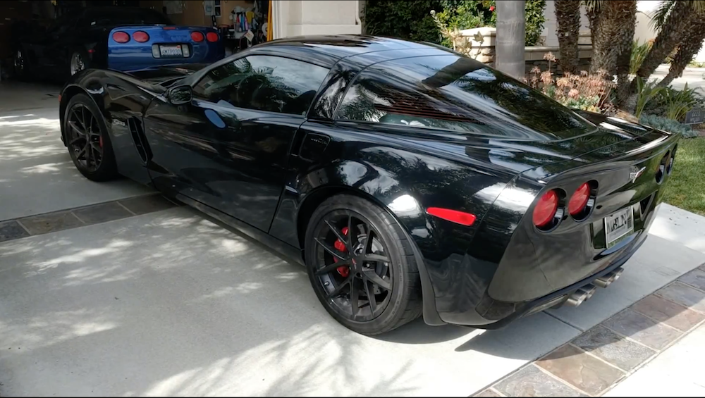 YouTuber Froggy's 2004 and 2013 Corvette Z06s.