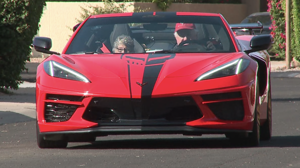 Corvette Club Gives 100 Year Old Ride In C8