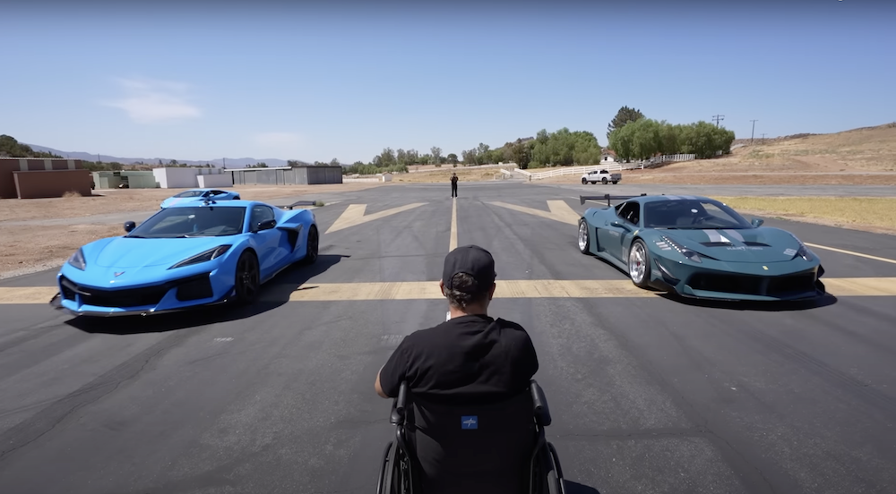 C8 Corvette Z06 vs Ferrari 458 vs Lamborghini Huracan Evo Drag Race