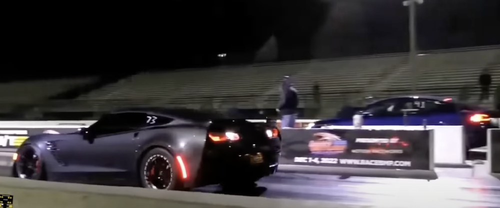 Supercharged C7 Corvette Z06 vs Tesla Model S Plaid