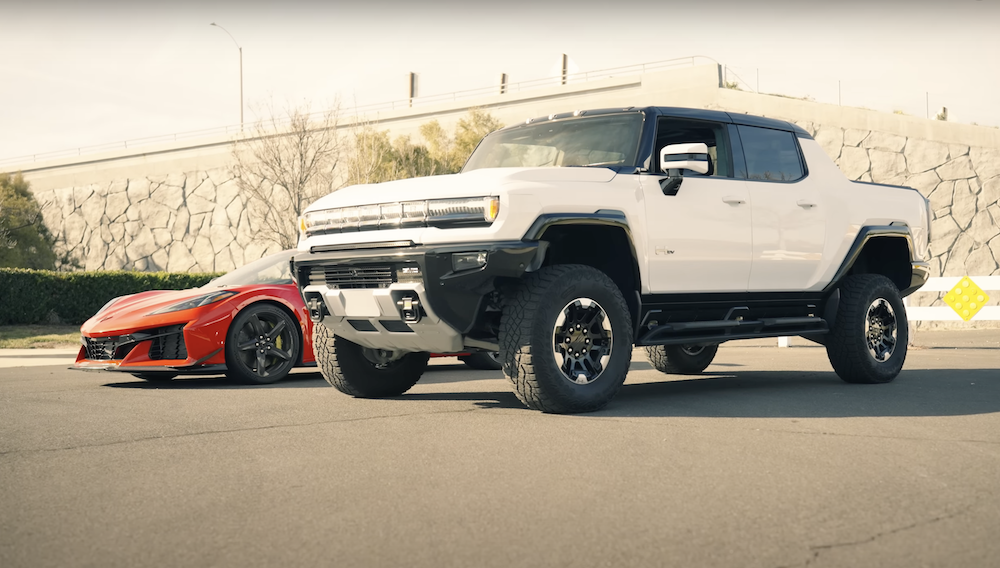 C8 Corvette Z06 Drag Races GMC Hummer EV