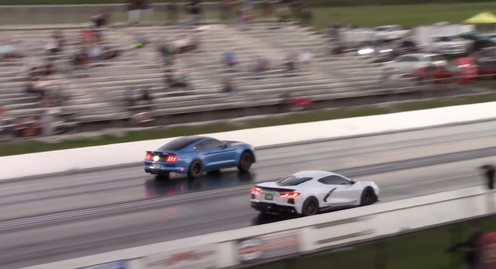 Twin Turbo C8 Corvette vs Twin Turbo Shelby GT500 Drag Race