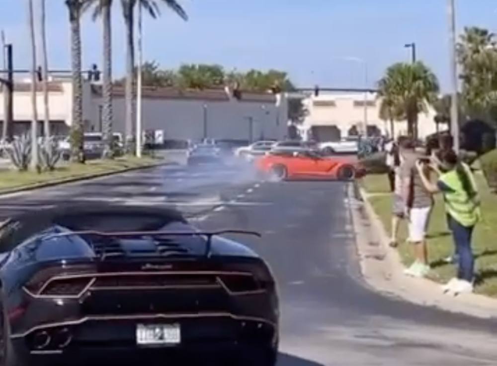 C7 Corvette ZR1 Cars and Coffee Crash