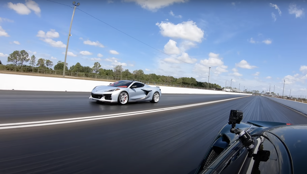 2023 Corvette Z06 vs Ferrari 488 Pista Drag Race