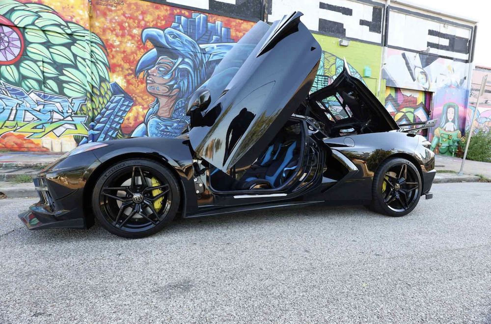 C8 Corvette Convertible Engine Window