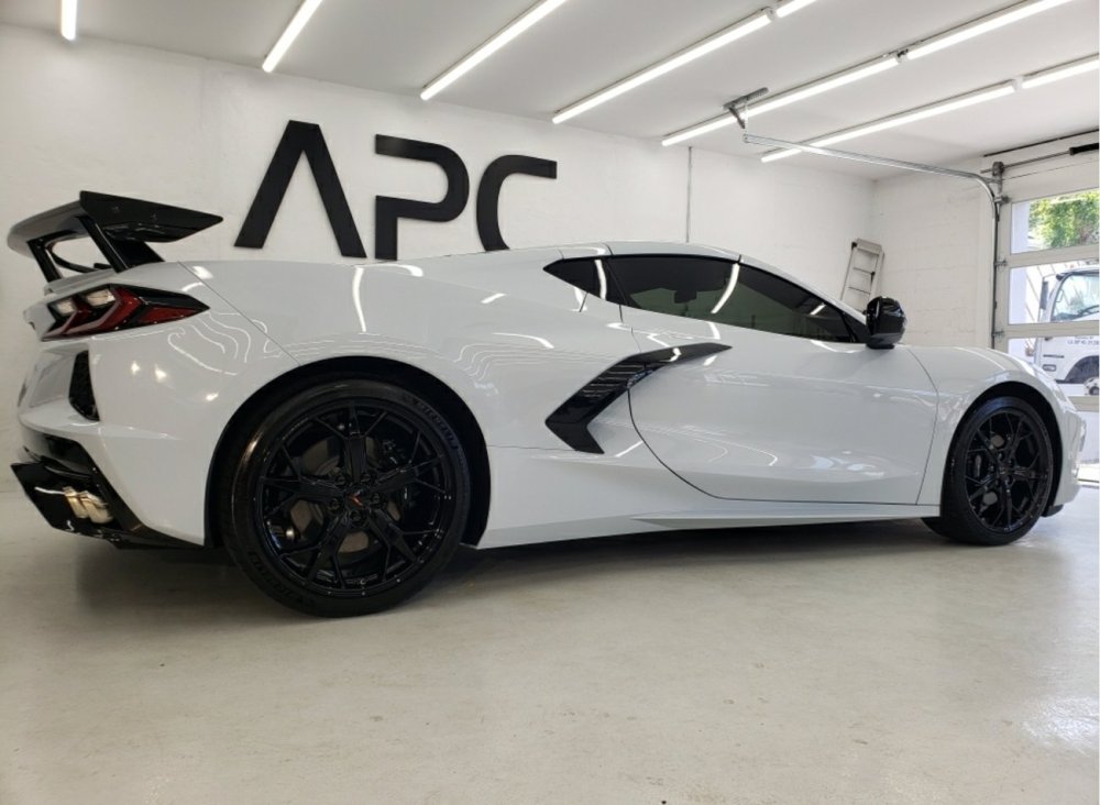 White C8 Corvette