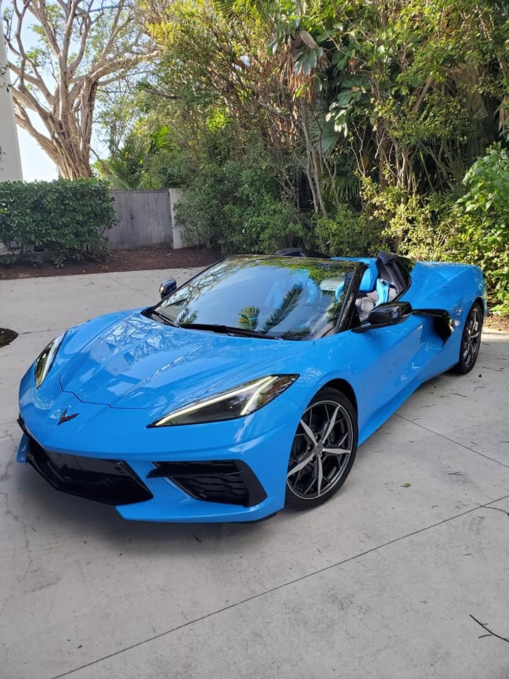 Sylvester Stallone Rapid Blue C8 Corvette Cropped