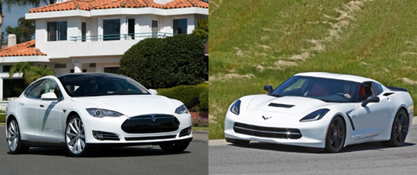 Tesla Model S vs C7 Corvette Stingray