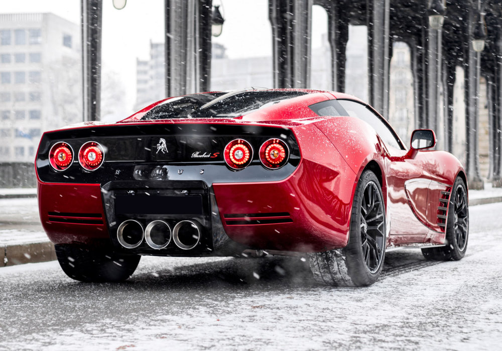 Equus Throwback in Red Rear Snow