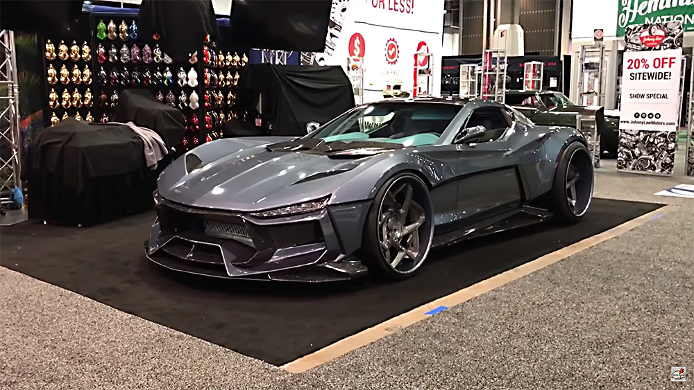 Valarra Widebody C6 Corvette kit car at SEMA Show 2019 in Las Vegas Nevada