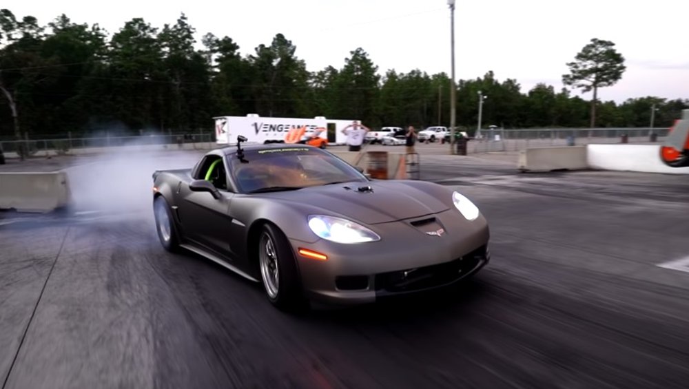 Vengeance Twin Turbo Corvette Z06 Burnout