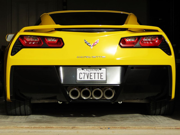 Yellow C7 Corvette Stingray Rear End