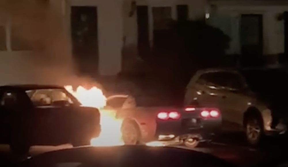 Corvette Owner Blows Engine Revving Car In Parking Lot